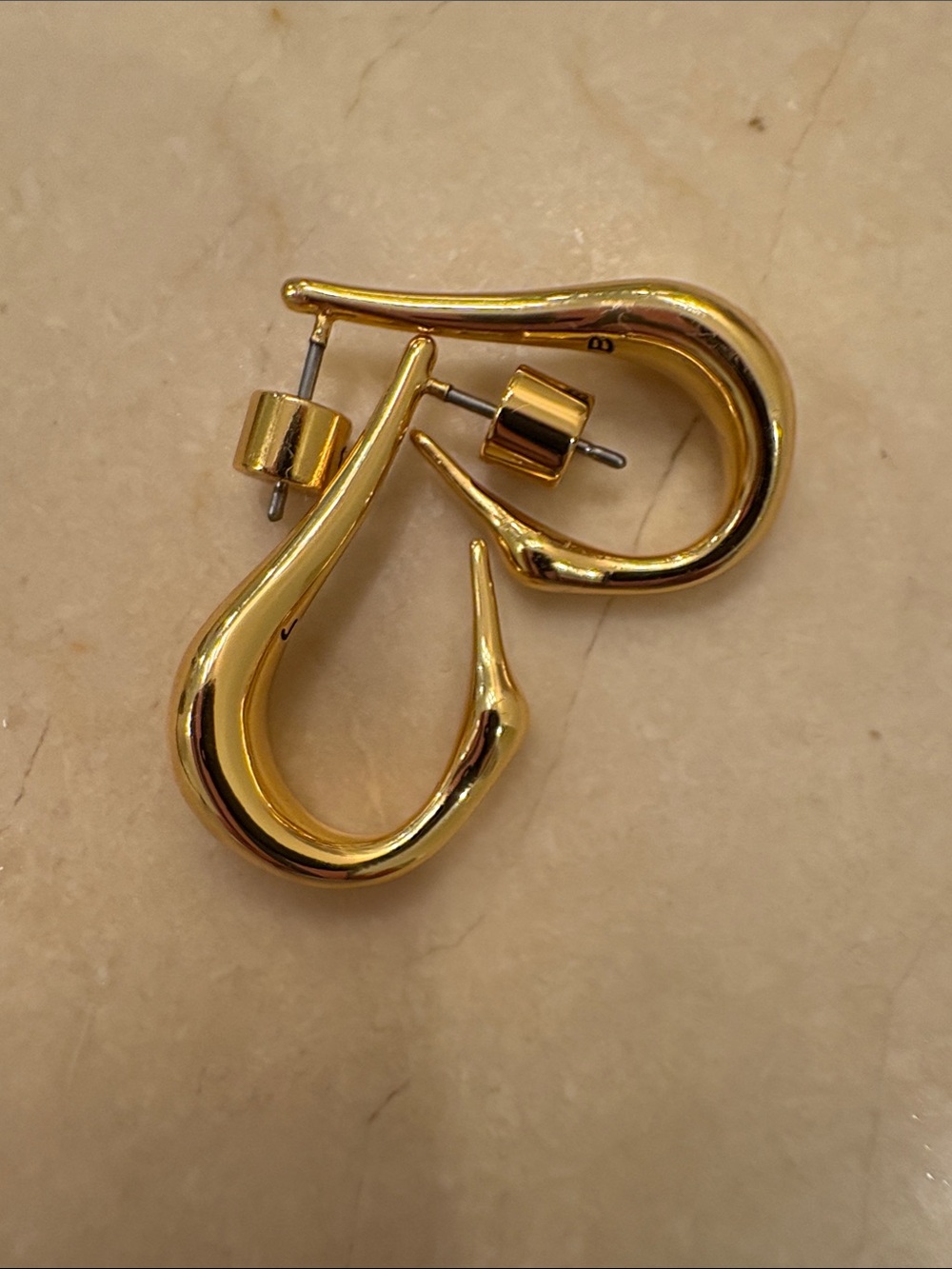 Jenny Bird Polished Gold Curved Hook Earrings